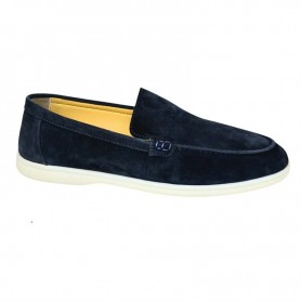 Mocassin bleu nuit premium en cuir suédé – MOC793