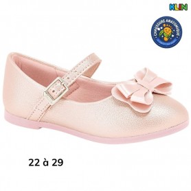 Ballerine fille Klin rose à noeud - 22 à 29 - ENF763