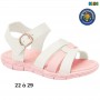 Sandale fille Klin blanche et rose - 22 à 29 - ENF764