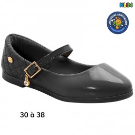 Ballerine fille Klin noire vernie - 30 à 38 - ENF767