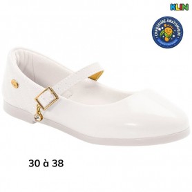 Ballerine fille Klin blanche élégante - 30 à 38 - ENF769