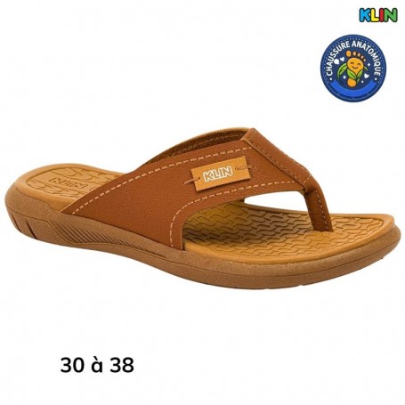Tong garçon Klin camel - 30 à 38 - ENF777