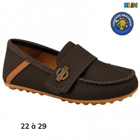 Mocassin garçon Klin marron foncé - 22 à 29 - ENF786