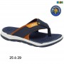Tong garçon Klin bleu et camel - 25 à 29 - ENF788