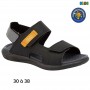 Sandale garçon Klin noire à scratch - 30 à 38 - ENF795