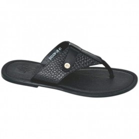 Sandale premium noire à bride orteil – SDL3335