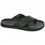 Sandale croisée noire texturée – SDL3339