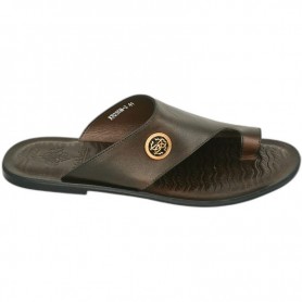 Sandale marron à logo rond – SDL3352