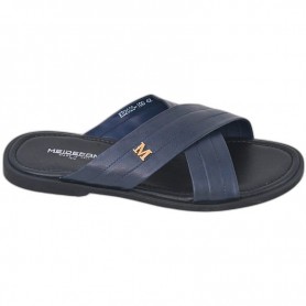 Sandale bleue à détail doré – SDL3354