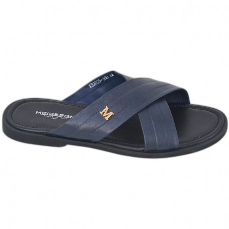 Sandale bleue à détail doré – SDL3354