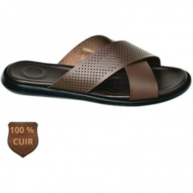 Sandale orthopédique marron perforée – SDL3364