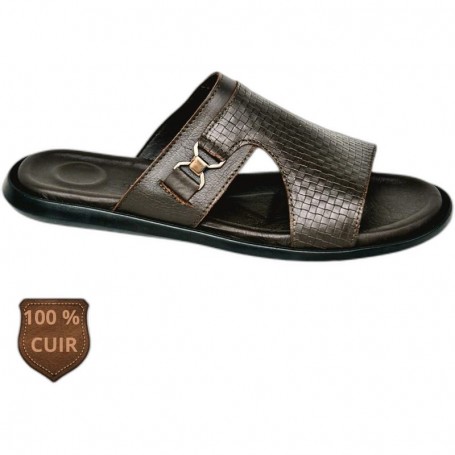 Sandale orthopédique bronze à boucle – SDL3368