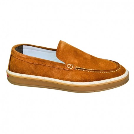 Mocassin de ville camel en suédine – MOC795