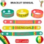 Bracelet Sénégal en Silicone – Aux Couleurs du Drapeau