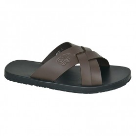 Mules premium homme marron croisées – SDL3370