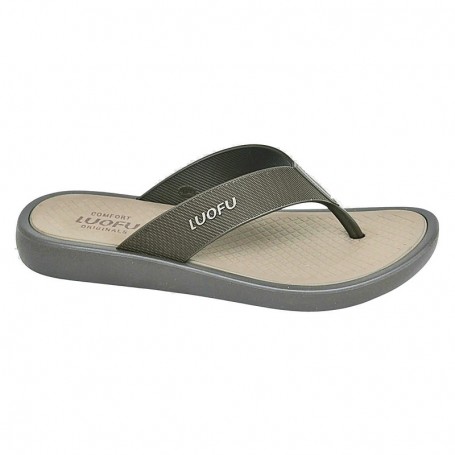 Tongs confort homme kaki et beige – SDL3374