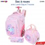 Sac à roulettes Licorne avec Lunch Bag et Trousse – SC3261