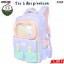 Sac à dos Premium Pastel Orthopédique Poche Transparente – SC3287