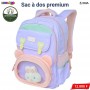 Sac à dos Premium Pastel Orthopédique Poche Transparente – SC3291
