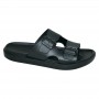 Sandales homme noires à doubles boucles – SDL3380