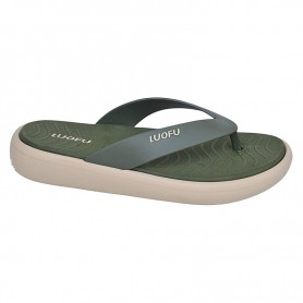Tongs confort kaki à semelle beige – SDL3383