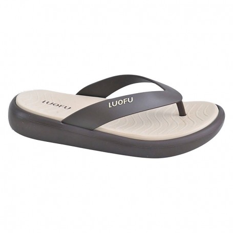 Tongs confort marron et beige – SDL3386