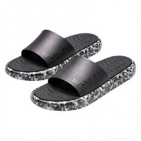 Mules homme noires à semelle graphique – SDL3387