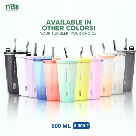 Gourde TYESO avec paille 600 ML – plusieurs couleurs – GDE510
