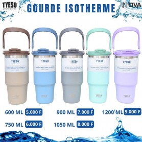 Gourde isotherme TYESO avec poignée – Plusieurs tailles – GDE513