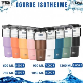 Gourde isotherme TYESO avec poignée – Plusieurs tailles – GDE515