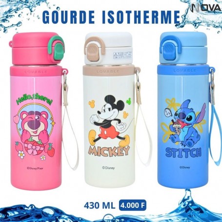 Gourde isotherme enfant Mickey Stitch Lotso 430ML – GDE517