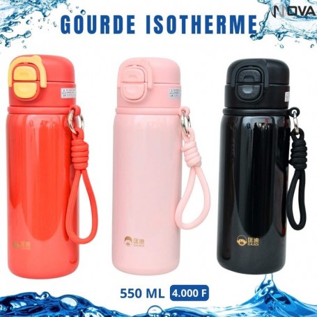 Gourde isotherme DKAIDI avec dragonne 550ML – GDE518
