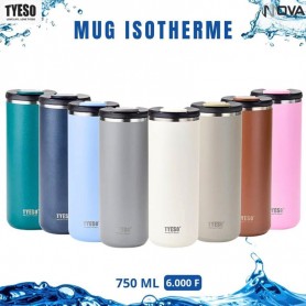 Mug isotherme TYESO plusieurs couleurs 750ML – GDE528