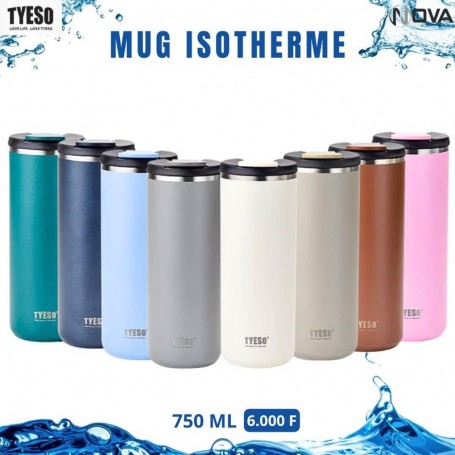 Mug isotherme TYESO plusieurs couleurs 750ML – GDE528