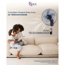 Ventilateur mural ROCH RWF-1807R-F avec télécommande