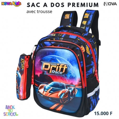 Sac à dos premium Drift Race voiture avec trousse – SC3302
