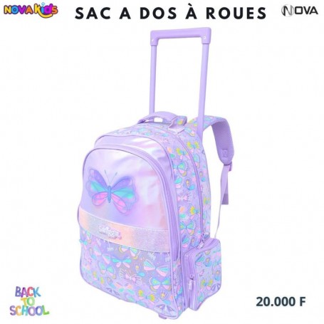 Sac à dos à roulettes Smiggle Papillon violet – SC3307
