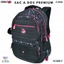 Sac à dos premium noir et rose avec poches multiples – SC3310