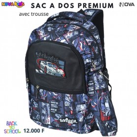 Sac à dos premium Smiggle Racing avec trousse – SC3317