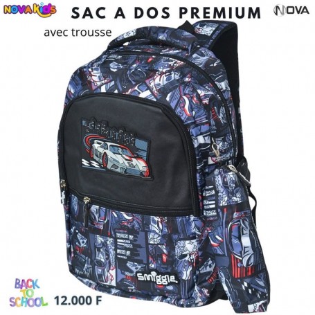 Sac à dos premium Smiggle Racing avec trousse – SC3317