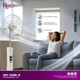Ventilateur Rechargeable ROCH RSF-938R-B
