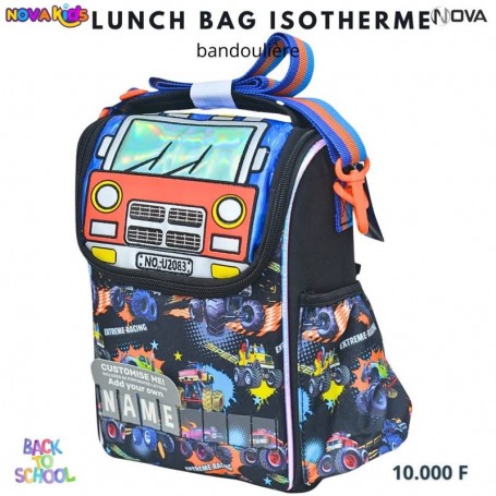Lunch Bag Isotherme Voiture Racing avec Bandoulière – GDE541