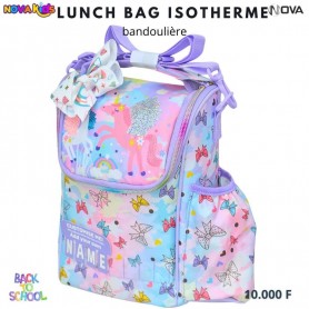 Lunch Bag Isotherme Licorne Pastel avec Bandoulière – GDE542