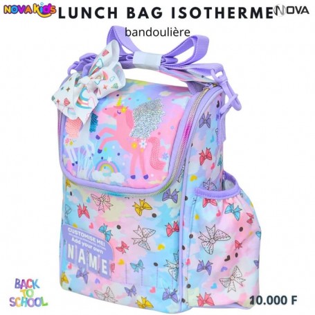 Lunch Bag Isotherme Licorne Pastel avec Bandoulière – GDE542