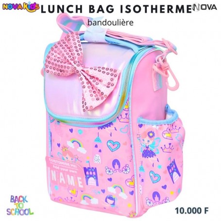 Lunch Bag Isotherme Princesse Rose avec Bandoulière – GDE543