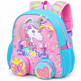 Sac Scolaire Licorne Rose Maternelle – SC3322
