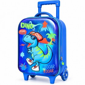 Sac à Dos à Roulettes Enfant Dino Bleu – SC3328