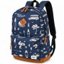 Sac à dos scolaire motif surf et plage bleu marine – SC3374