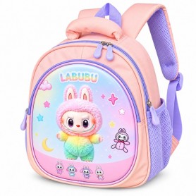 Sac à dos maternelle Labubu rose pastel – SC3386