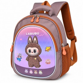 Sac à dos maternelle Labubu marron et violet – SC3388